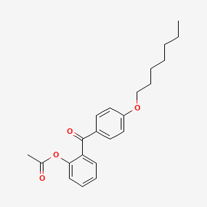 molecular formula C22H26O4 B1345423 2-Acetoxy-4'-heptyloxybenzophenone CAS No. 890098-62-1