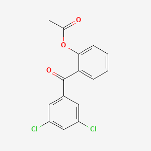 molecular formula C15H10Cl2O3 B1345424 2-Acetoxy-3',5'-dichlorobenzophenone CAS No. 890098-86-9