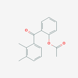 molecular formula C17H16O3 B1345425 2-(2,3-Dimethylbenzoyl)phenyl acetate CAS No. 890099-00-0