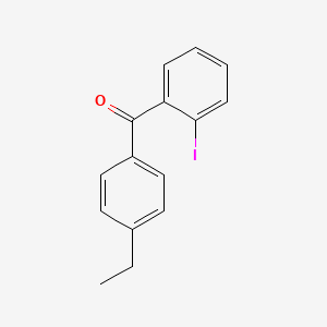 molecular formula C15H13IO B1345426 4-乙基-2'-碘代苯甲酮 CAS No. 951885-09-9