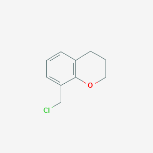molecular formula C10H11ClO B13454268 8-(chloromethyl)-3,4-dihydro-2H-1-benzopyran CAS No. 1690583-09-5