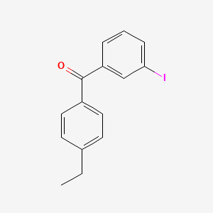 molecular formula C15H13IO B1345427 4-Ethyl-3'-iodobenzophenone CAS No. 951885-12-4