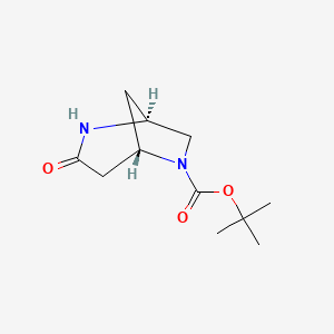 molecular formula C11H18N2O3 B13454341 tert-butyl (1S,5S)-3-oxo-2,6-diazabicyclo[3.2.1]octane-6-carboxylate 