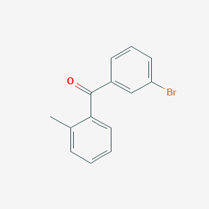 molecular formula C14H11BrO B1345435 3-溴-2'-甲基二苯甲酮 CAS No. 854020-89-6