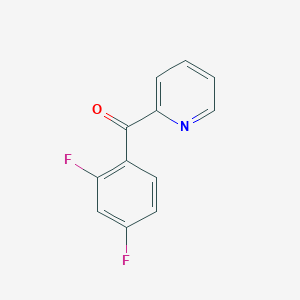 molecular formula C12H7F2NO B1345436 2-(2,4-二氟苯甲酰)吡啶 CAS No. 898780-18-2