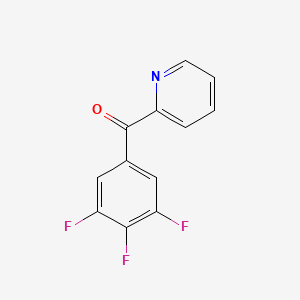 molecular formula C12H6F3NO B1345438 2-(3,4,5-Trifluorobenzoyl)pyridine CAS No. 898758-18-4