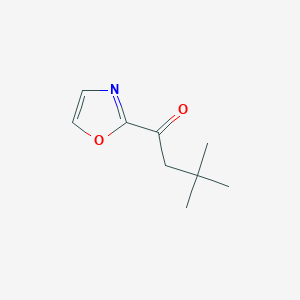 molecular formula C9H13NO2 B1345439 2-(3,3-二甲基丁酰基)恶唑 CAS No. 898759-18-7