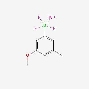molecular formula C8H9BF3KO B13454404 Potassium trifluoro(3-methoxy-5-methylphenyl)borate 