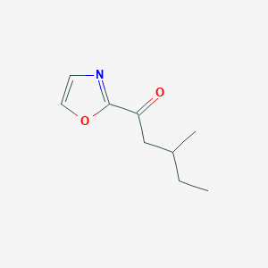 molecular formula C9H13NO2 B1345441 2-(3-Methylvaleryl)oxazole CAS No. 898759-26-7