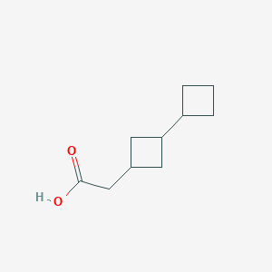 molecular formula C10H16O2 B13454417 2-{[1,1'-bi(cyclobutane)]-3-yl}acetic acid, Mixture of diastereomers 