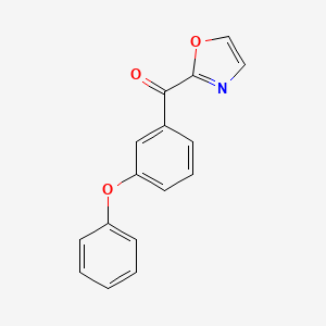 molecular formula C16H11NO3 B1345442 2-(3-Phenoxybenzoyl)oxazole CAS No. 898759-93-8