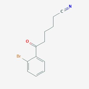molecular formula C12H12BrNO B1345449 6-(2-Bromophenyl)-6-Oxohexanenitrile CAS No. 884504-62-5