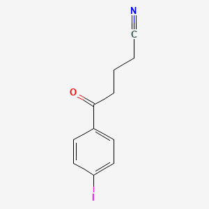 molecular formula C11H10INO B1345450 5-(4-碘苯基)-5-氧代戊二腈 CAS No. 898767-84-5