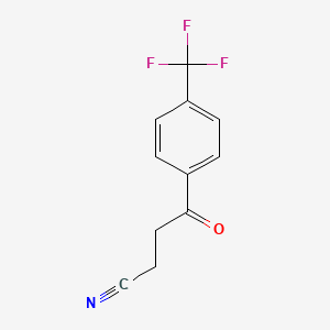 molecular formula C11H8F3NO B1345452 4-Oxo-4-(4-trifluoromethylphenyl)butyronitrile CAS No. 898783-70-5