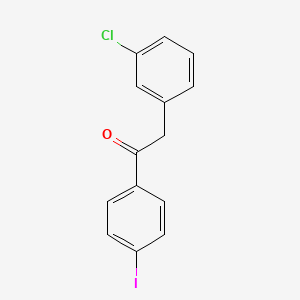 molecular formula C14H10ClIO B1345454 2-(3-Chlorophenyl)-4'-iodoacetophenone CAS No. 898784-05-9