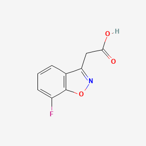 molecular formula C9H6FNO3 B13454609 2-(7-Fluoro-1,2-benzoxazol-3-yl)aceticacid 