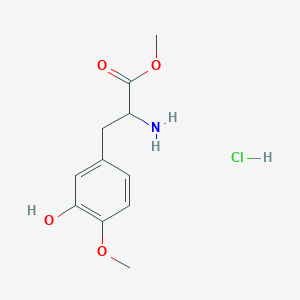 molecular formula C11H16ClNO4 B13454751 Methyl 2-amino-3-(3-hydroxy-4-methoxyphenyl)propanoate hydrochloride 