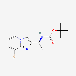 molecular formula C14H18BrN3O2 B13454778 tert-butyl N-[(1S)-1-{8-bromoimidazo[1,2-a]pyridin-2-yl}ethyl]carbamate 