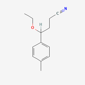 molecular formula C13H17NO B1345481 4-Ethoxy-4-(4-methylphenyl)butanenitrile CAS No. 83898-14-0