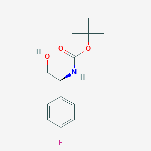 molecular formula C13H18FNO3 B13454820 tert-Butyl (S)-(1-(4-fluorophenyl)-2-hydroxyethyl)carbamate 