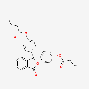 Butanoic acid, (3-oxo-1(3H)-isobenzofuranylidene)di-4,1-phenylene ester