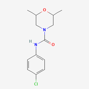 molecular formula C13H17ClN2O2 B1345494 4-(p-Chlorophenylcarbamyl)-2,6-dimethylmorpholine CAS No. 77280-30-9