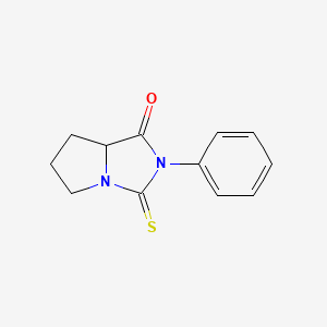 molecular formula C12H12N2OS B1345515 2-苯基-3-硫代六氢-1H-吡咯并[1,2-c]咪唑-1-酮 CAS No. 4333-21-5