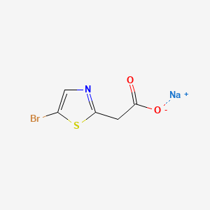 molecular formula C5H3BrNNaO2S B13455282 Sodium 2-(5-bromo-1,3-thiazol-2-yl)acetate 