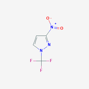molecular formula C4H2F3N3O2 B13455341 3-nitro-1-(trifluoromethyl)-1H-pyrazole 