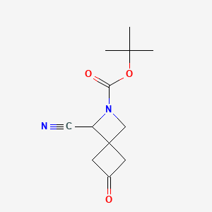 molecular formula C12H16N2O3 B13455361 Tert-butyl 1-cyano-6-oxo-2-azaspiro[3.3]heptane-2-carboxylate 
