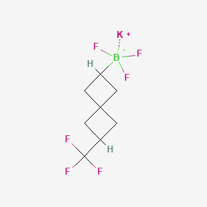 molecular formula C8H10BF6K B13455381 Potassium trifluoro(6-(trifluoromethyl)spiro[3.3]heptan-2-yl)borate 