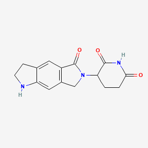 molecular formula C15H15N3O3 B13455411 3-(5-Oxo-1,2,3,7-tetrahydropyrrolo[3,4-f]indol-6-yl)piperidine-2,6-dione 