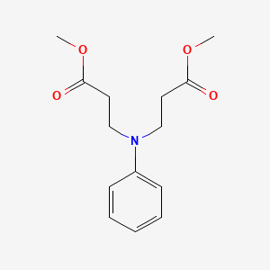 molecular formula C14H19NO4 B1345543 beta-Alanine, N-(3-methoxy-3-oxopropyl)-N-phenyl-, methyl ester CAS No. 53733-94-1