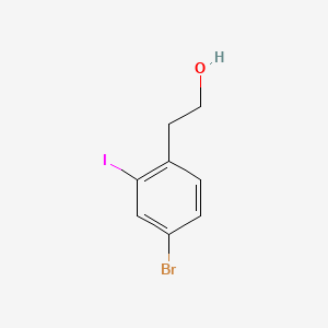 molecular formula C8H8BrIO B13455432 2-(4-Bromo-2-iodophenyl)ethan-1-ol 