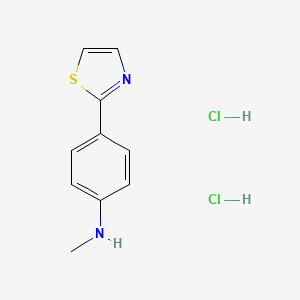 molecular formula C10H12Cl2N2S B13455434 N-methyl-4-(1,3-thiazol-2-yl)aniline dihydrochloride 