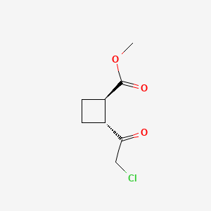 molecular formula C8H11ClO3 B13455441 rac-methyl (1R,2R)-2-(2-chloroacetyl)cyclobutane-1-carboxylate 
