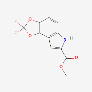 molecular formula C11H7F2NO4 B13455463 methyl 2,2-difluoro-2H,6H-[1,3]dioxolo[4,5-e]indole-7-carboxylate 