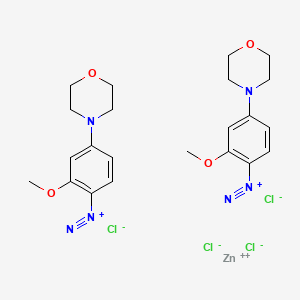 2-Methoxy-4-(morpholin-4-yl)benzenediazonium tetrachlorozincate (2:1)