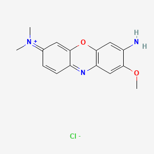 molecular formula C15H16ClN3O2 B1345549 (7-amino-8-methoxyphenoxazin-3-ylidene)-dimethylazanium;chloride CAS No. 67846-56-4