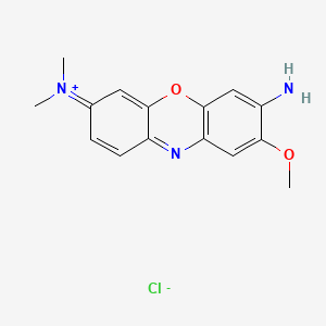 Phenoxazin-5-ium, 3-amino-7-(dimethylamino)-2-methoxy-, chloride (1:1)