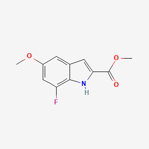 molecular formula C11H10FNO3 B13455506 methyl 7-fluoro-5-methoxy-1H-indole-2-carboxylate 