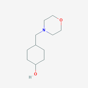 molecular formula C11H21NO2 B13455512 4-[(Morpholin-4-yl)methyl]cyclohexan-1-ol 