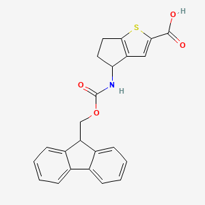 molecular formula C23H19NO4S B13455537 4-({[(9H-fluoren-9-yl)methoxy]carbonyl}amino)-4H,5H,6H-cyclopenta[b]thiophene-2-carboxylic acid 