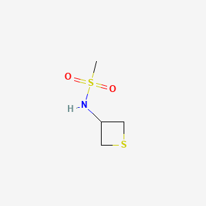 molecular formula C4H9NO2S2 B13455543 N-(thietan-3-yl)methanesulfonamide CAS No. 2143492-08-2