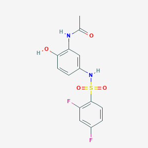 molecular formula C14H12F2N2O4S B13455557 N-[5-(2,4-difluorobenzenesulfonamido)-2-hydroxyphenyl]acetamide 