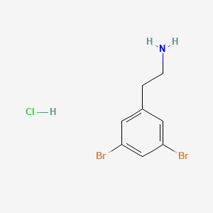 molecular formula C8H10Br2ClN B13455562 2-(3,5-Dibromophenyl)ethan-1-amine hydrochloride 