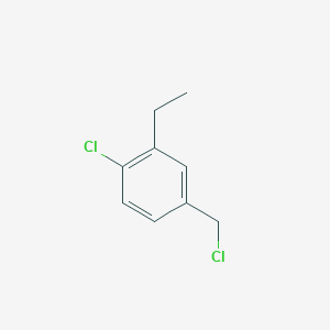molecular formula C9H10Cl2 B13455572 1-Chloro-4-(chloromethyl)-2-ethylbenzene 