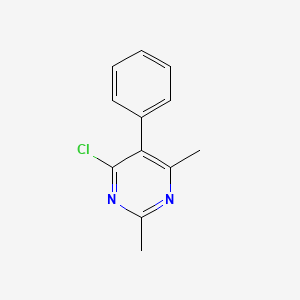 molecular formula C12H11ClN2 B13455585 4-Chloro-2,6-dimethyl-5-phenylpyrimidine 