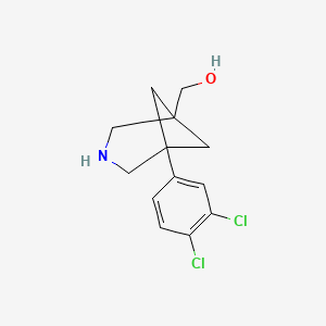 molecular formula C13H15Cl2NO B13455596 [5-(3,4-Dichlorophenyl)-3-azabicyclo[3.1.1]heptan-1-yl]methanol 