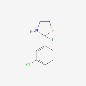 molecular formula C9H10ClNS B1345560 2-(m-Chlorophenyl)thiazolidine CAS No. 60980-82-7